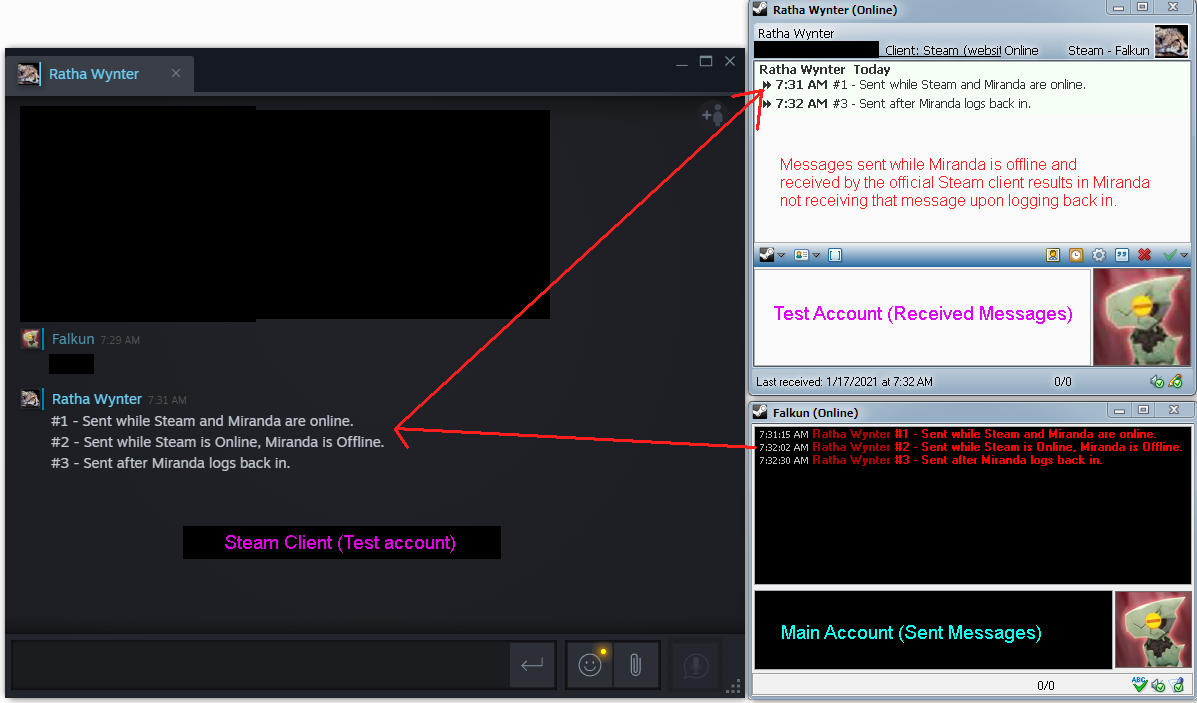 [Steam] Messages received by Steam client first are not downloaded ...