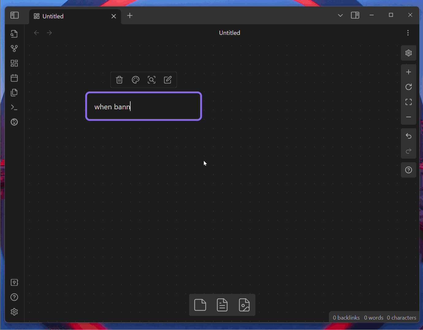  bug cannot insert text to canvas cards with banner 2 0 1 beta enabled