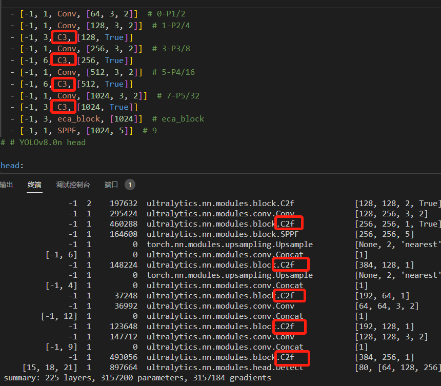 Changed the c2f module in the yaml file to c3. Why does the terminal ...