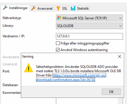 Security warning of insecure use of SQL driver · Issue #1456 · HeidiSQL ...