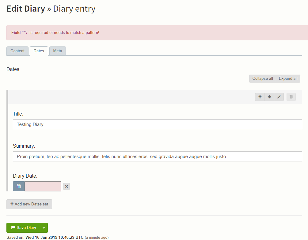 Content type field level validation issue · Issue 7731 · bolt/bolt