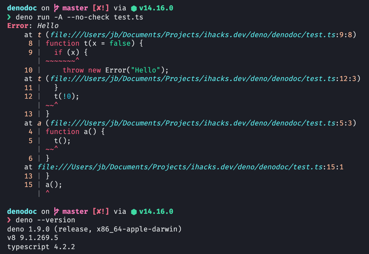 deno run --no-check causes stack trace bug · Issue #10014 · denoland ...