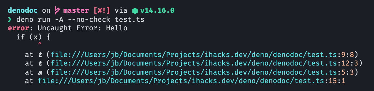 deno run --no-check causes stack trace bug · Issue #10014 · denoland ...