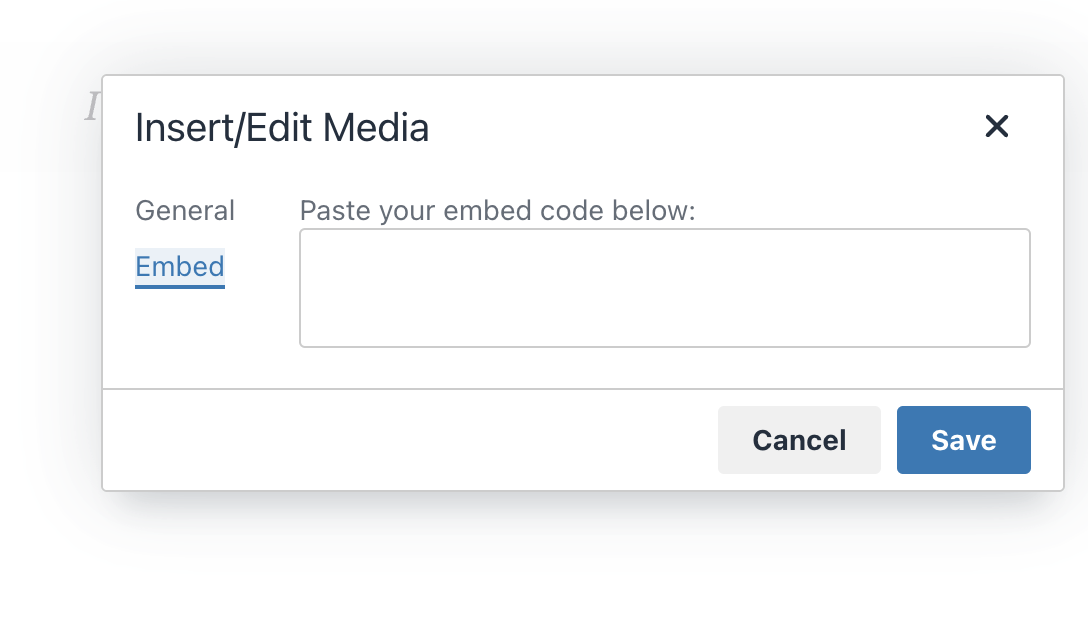 how to hide embed in media dialog · Issue #8225 · tinymce/tinymce · GitHub