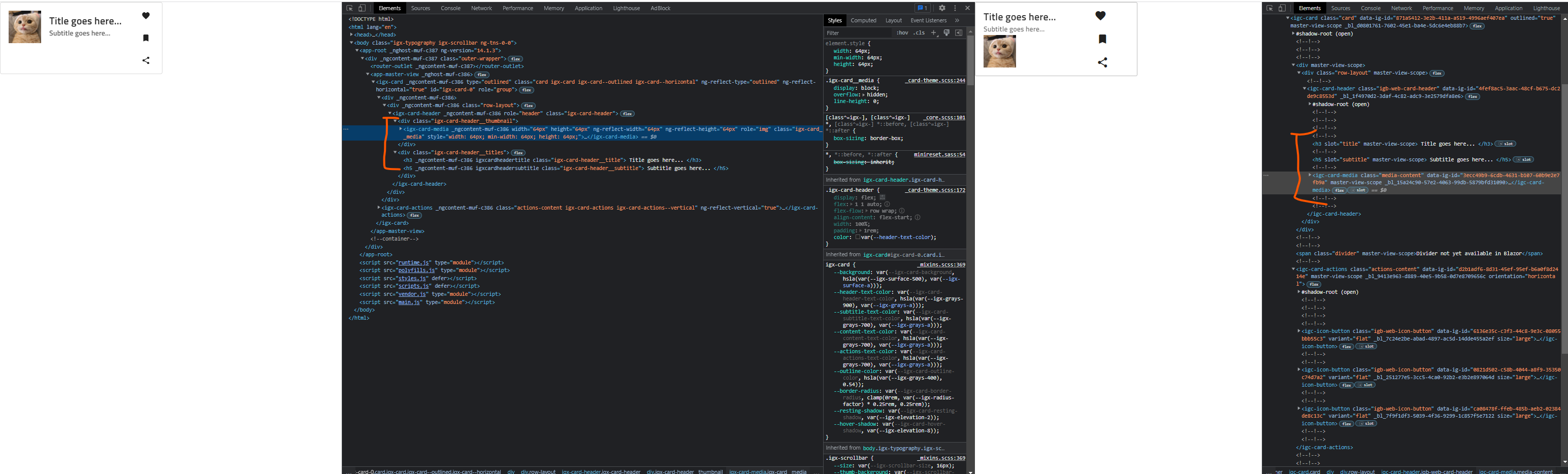 Actions column template Card component has a wrong html order · Issue ...