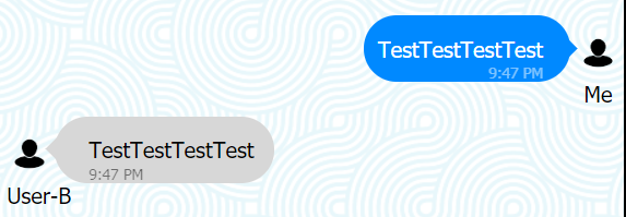 added username and picture beside message