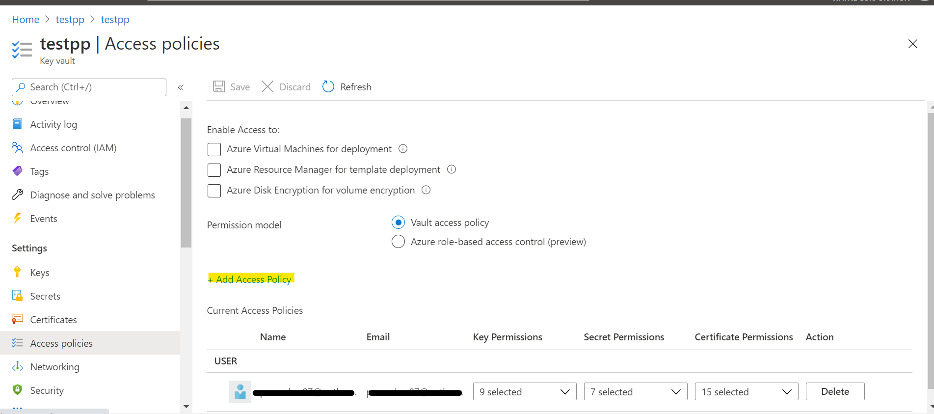  add azkeyvaultcertificate operation returned an invalid status code 