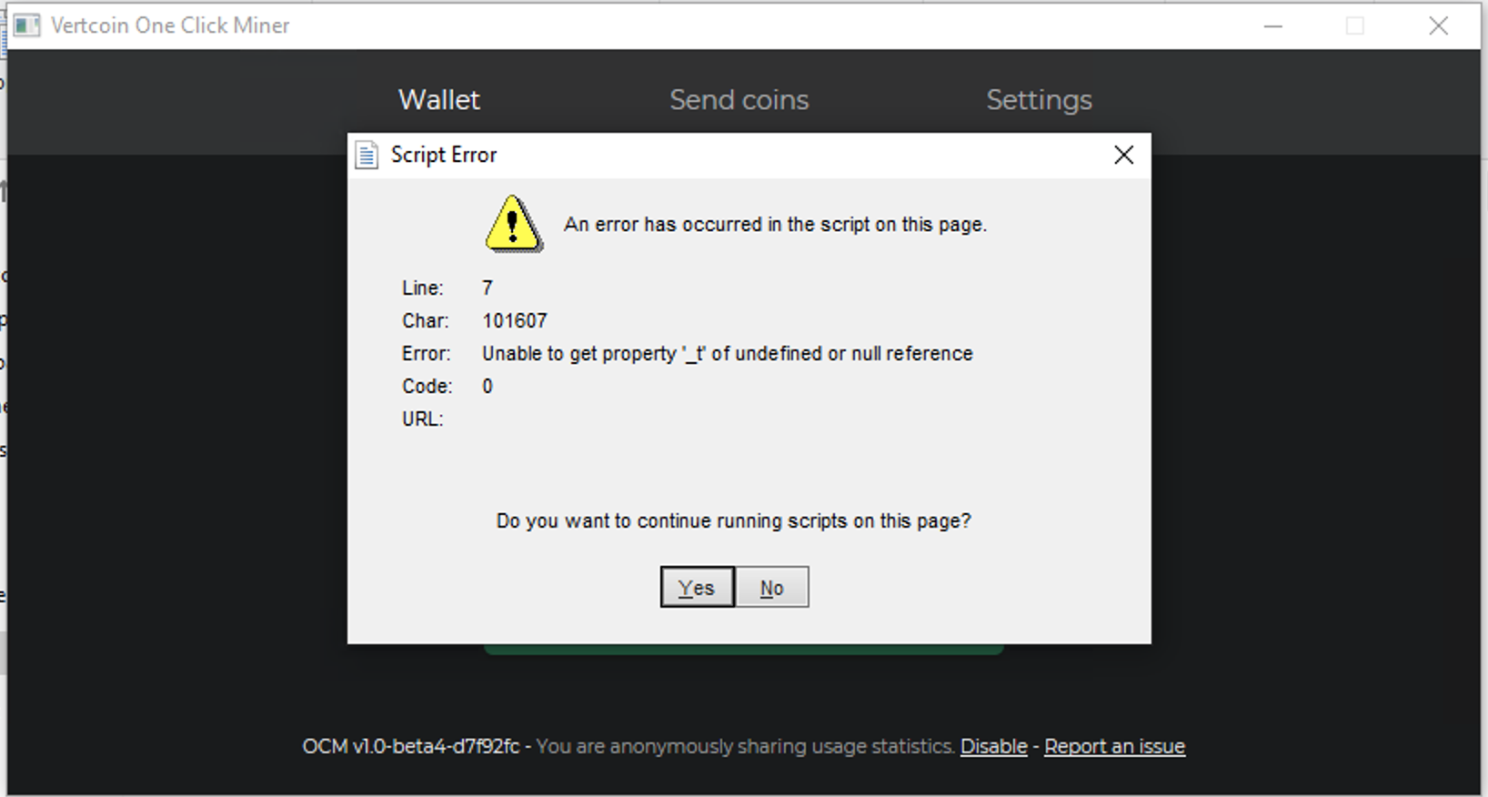 Error occurred on the script on this page · Issue #55 · vertcoin ...