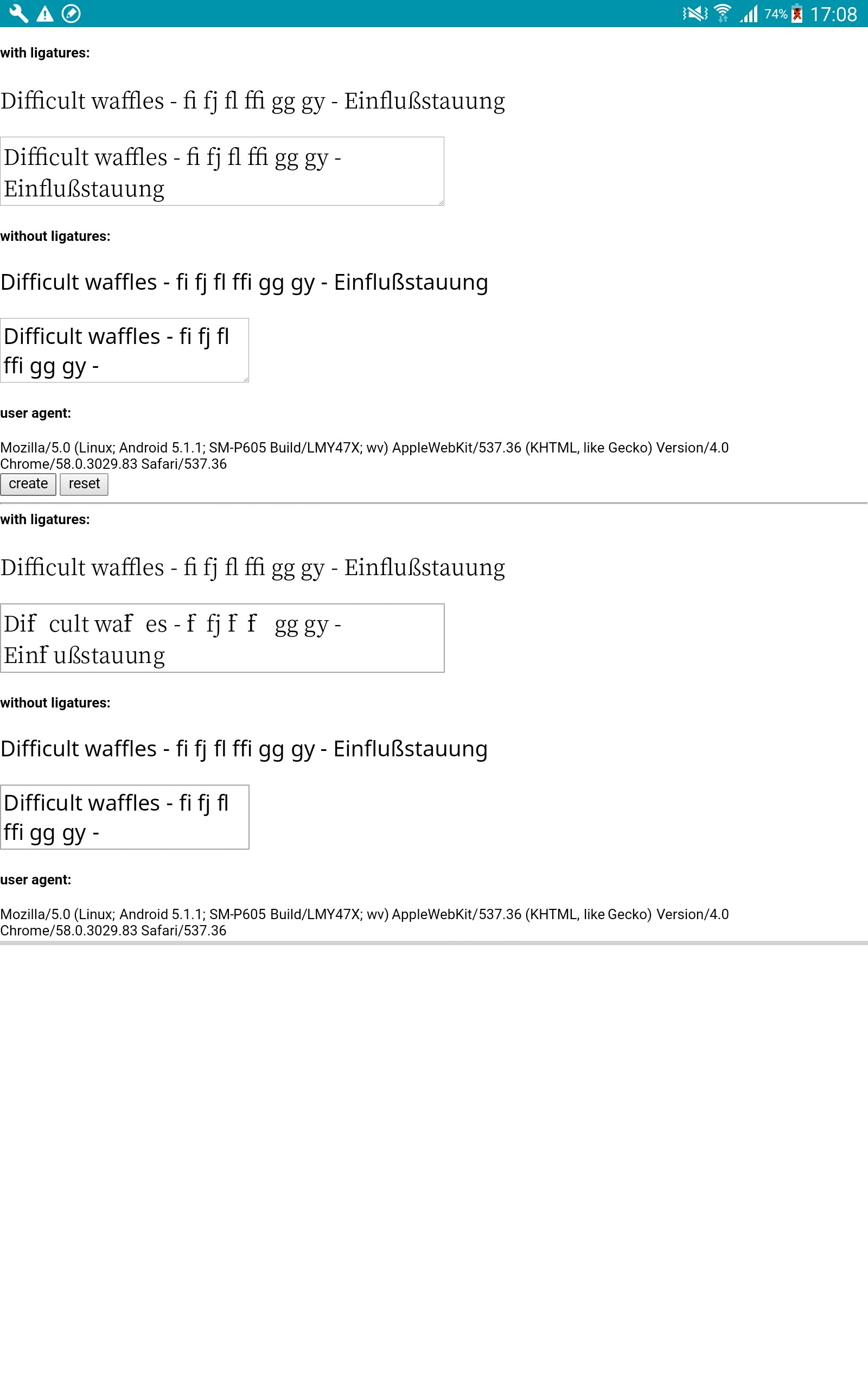 Problem with Ligatures in Textareas · Issue 1676 · niklasvh
