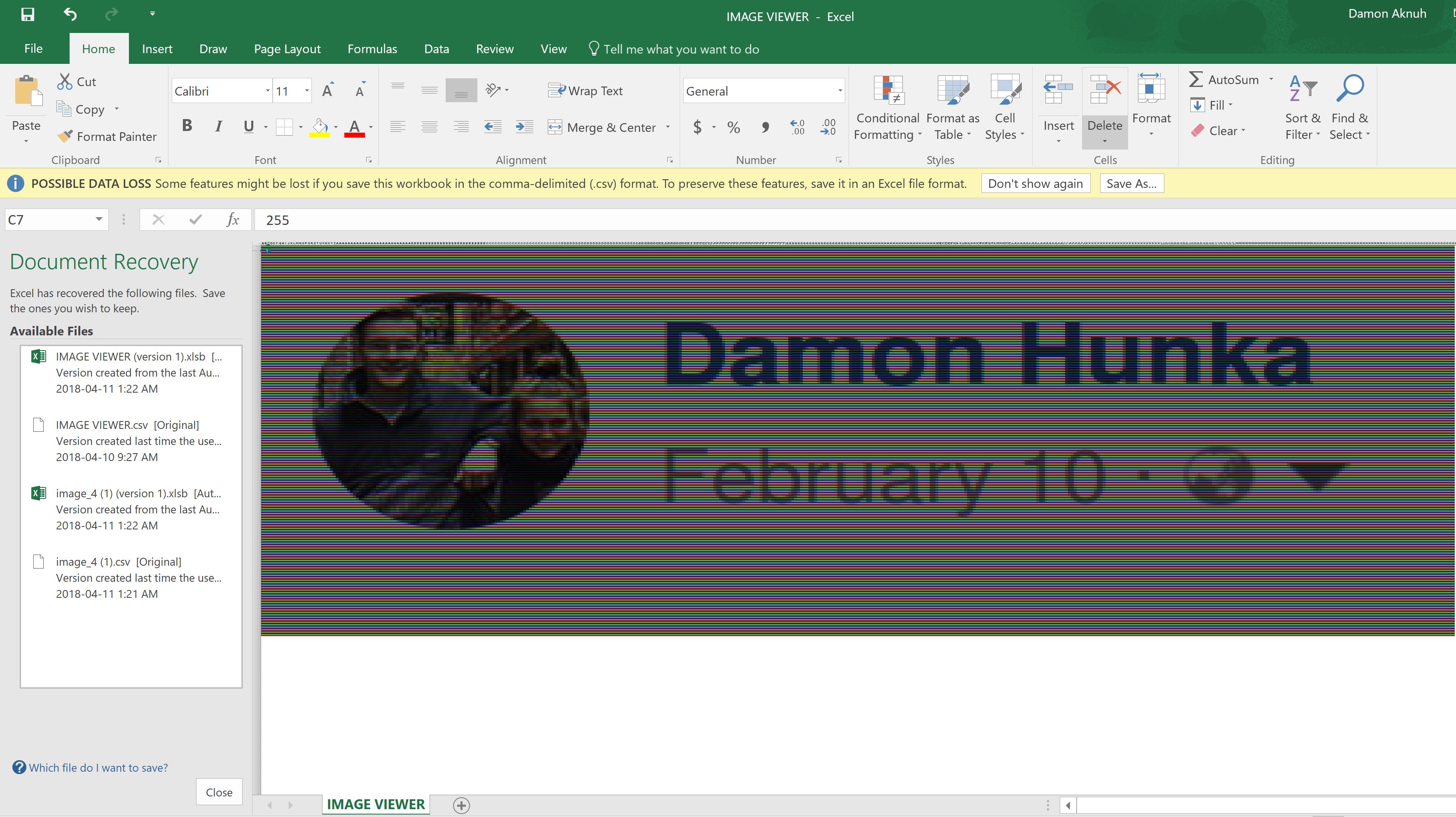 GitHub - DamonAknuh/Bmp2Excel-Image-Converter: This takes a .bmp file ...
