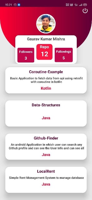 GitHub - gauravm071/Github-Finder: An android Application in which user ...