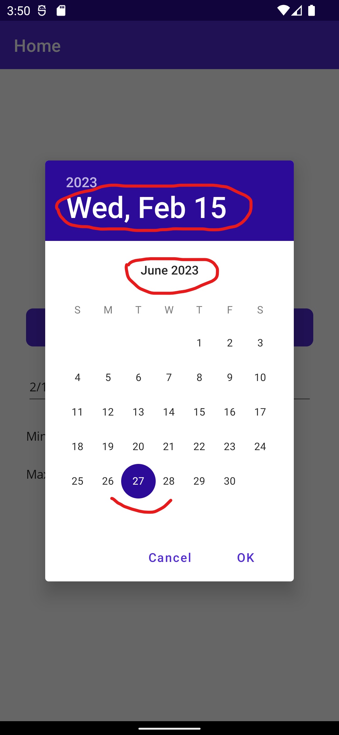 Setting MinimumDate and MaximumDate in DatePicker breaks the calendar