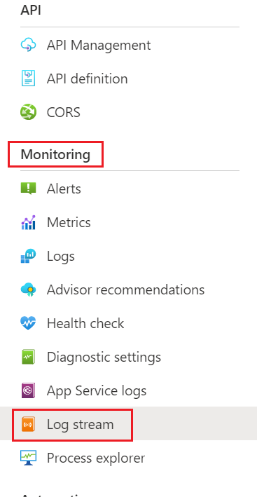 Monitoring Log stream