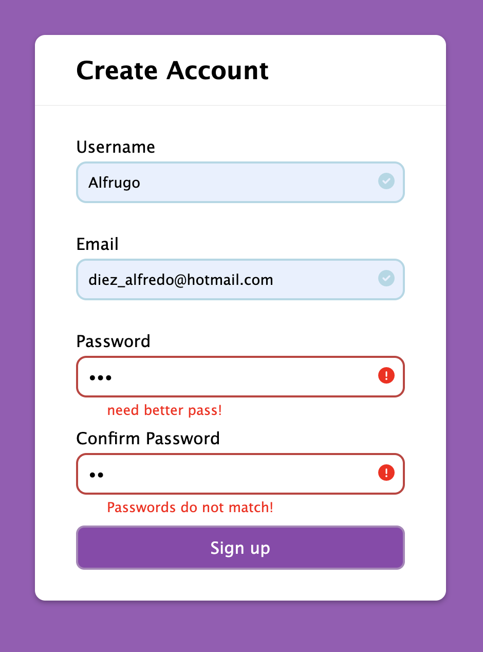 GitHub - Alfrugo/form-validation: Simple validation of email password ...