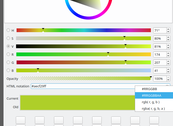 Incoherence betwwen data-defined and color picker Hexadecimal color ...