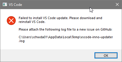 VSCode Update failed - Open Process · Issue #1491 · PowerShell/vscode ...