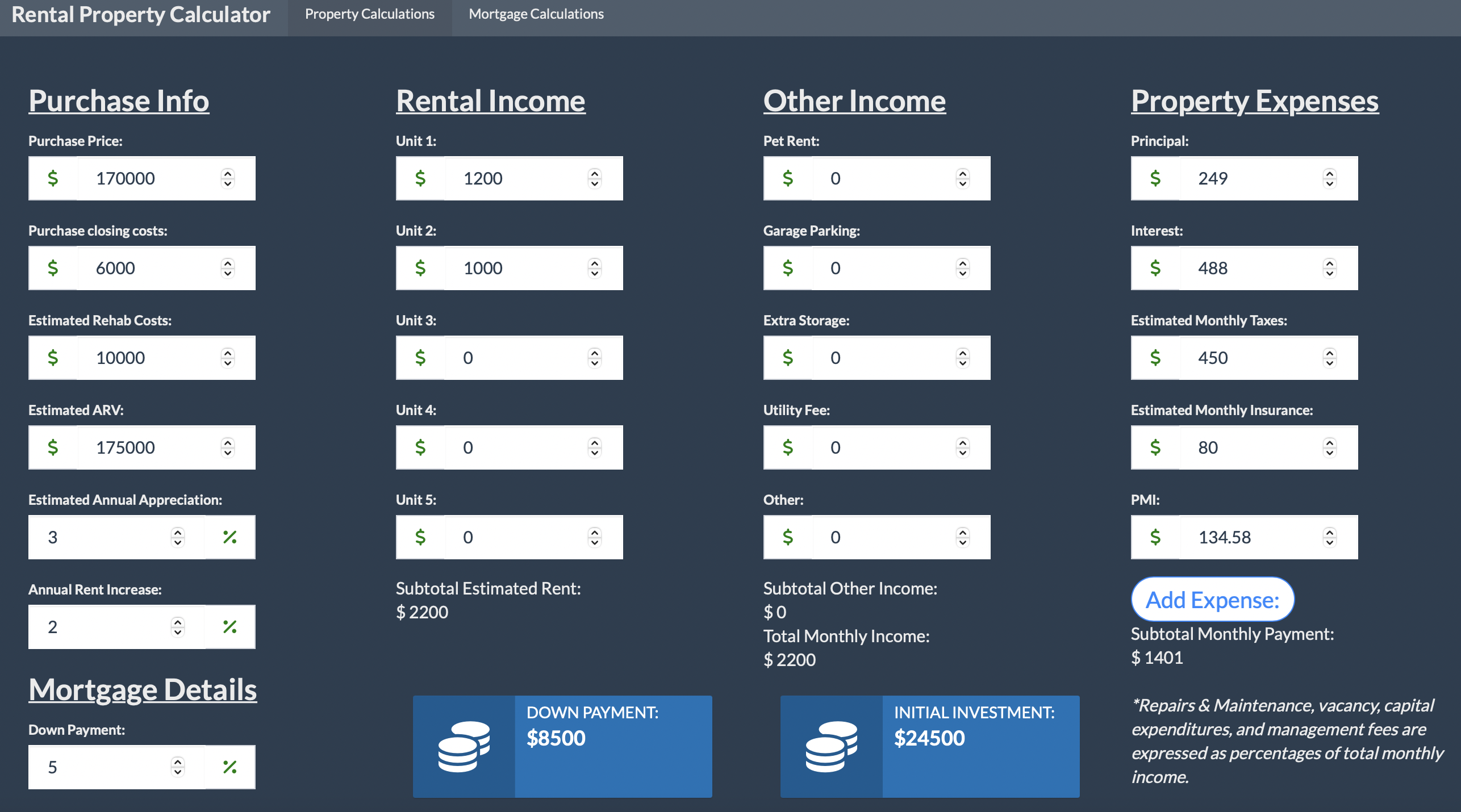 GitHub - zoleak/REI_Calculator: A shiny app that allows users to input ...