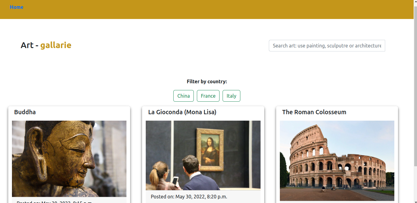 GitHub - Martin023/la-galerie: An art gallery application