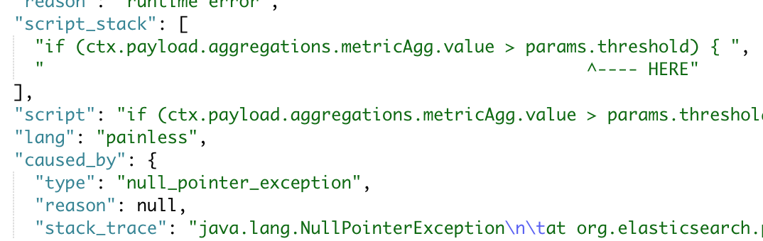 Watch fails to execute due to a null pointer exception if aggregation ...