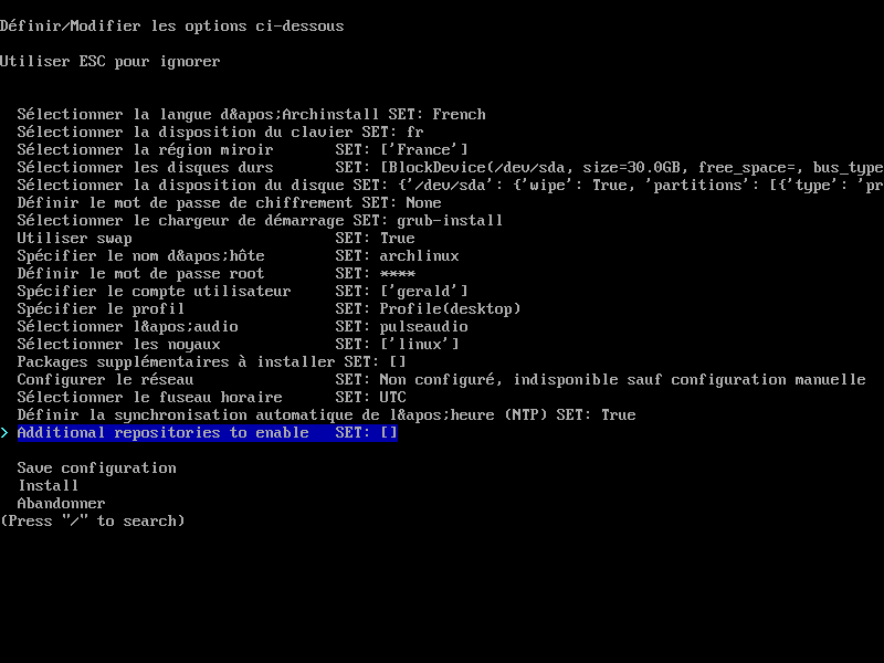 Default config applied · Issue #1235 · archlinux/archinstall · GitHub