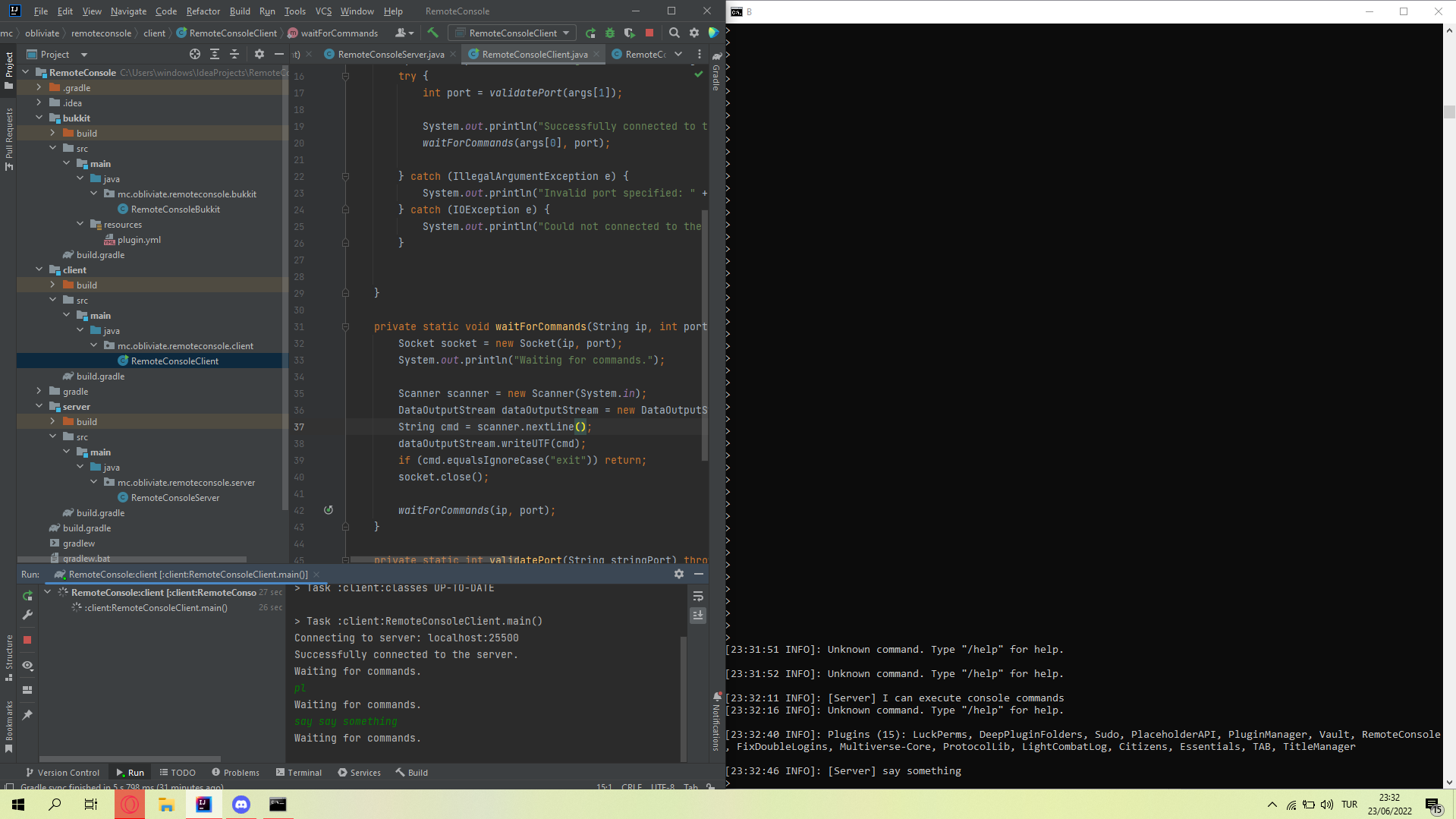 GitHub - hamza-cskn/RemoteConsole: Remote client and Bukkit plugin to ...