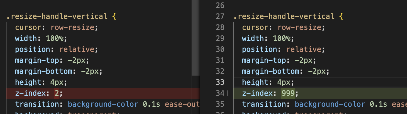 [BUG] 垂直方向视图拖拽边框 z-index 问题 · Issue #2509 · opensumi/core · GitHub