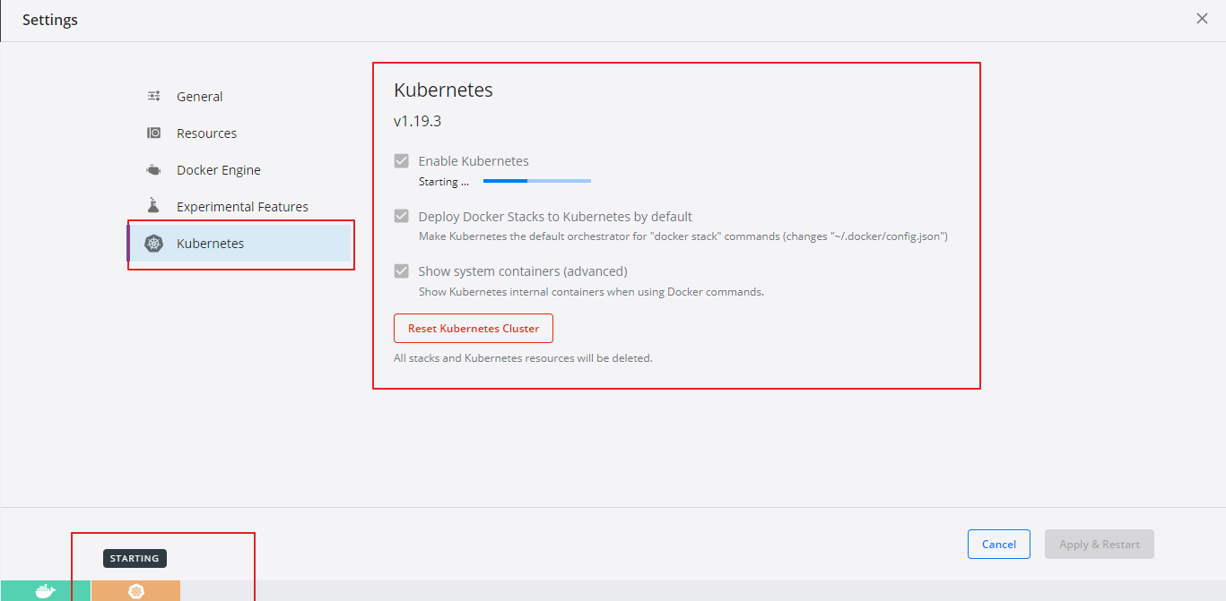 Docker Desktop For Windows Kubernetes Is Starting Docker Is Ok For Win