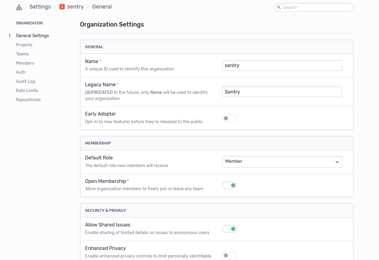 No integrations tab · Issue #155 · getsentry/self-hosted · GitHub
