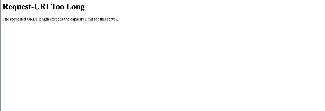 GraphiQL throws request URI string error when graphQL queries are too ...