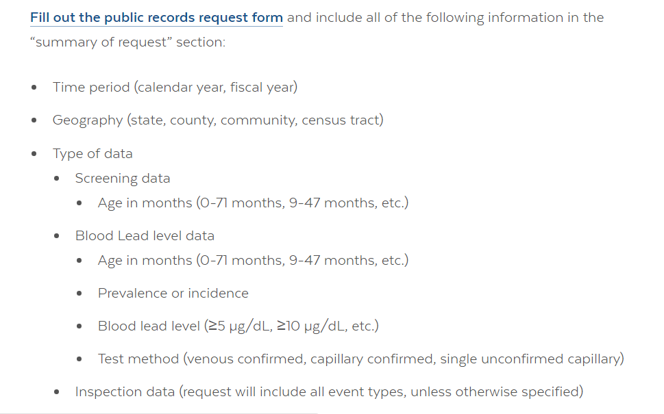 bulleted list on published page