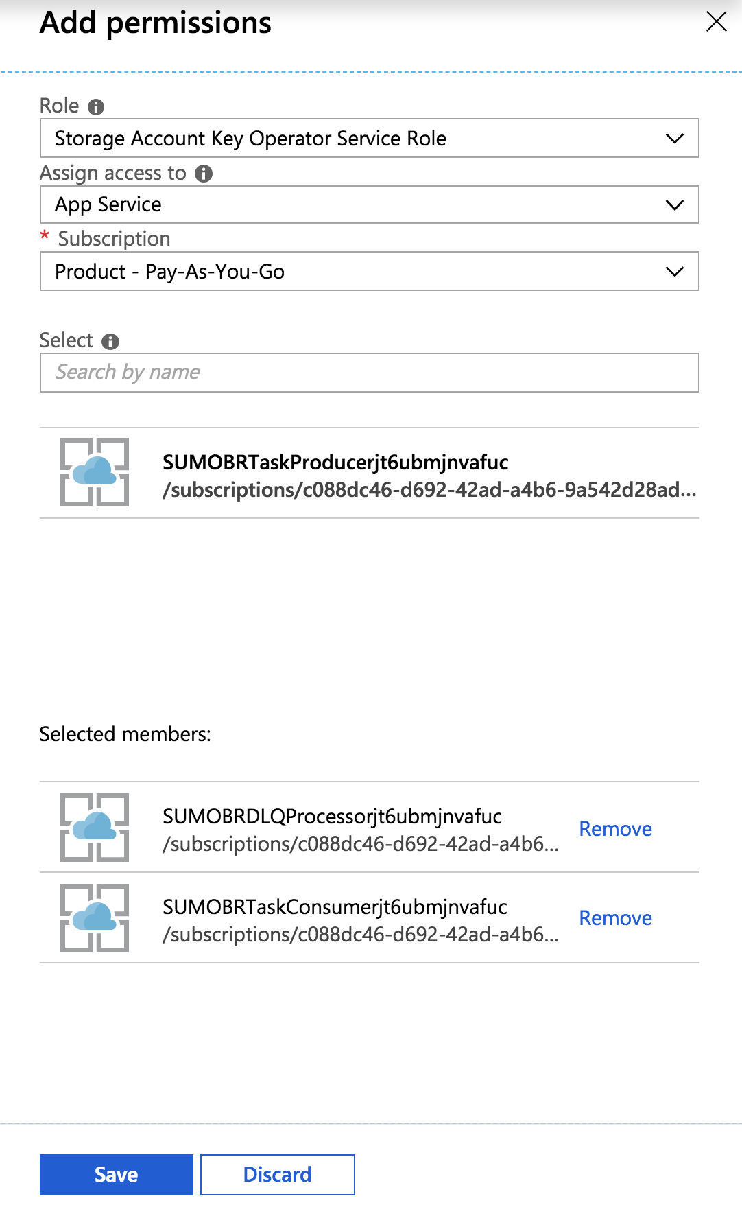 Azure Portal Add Permission