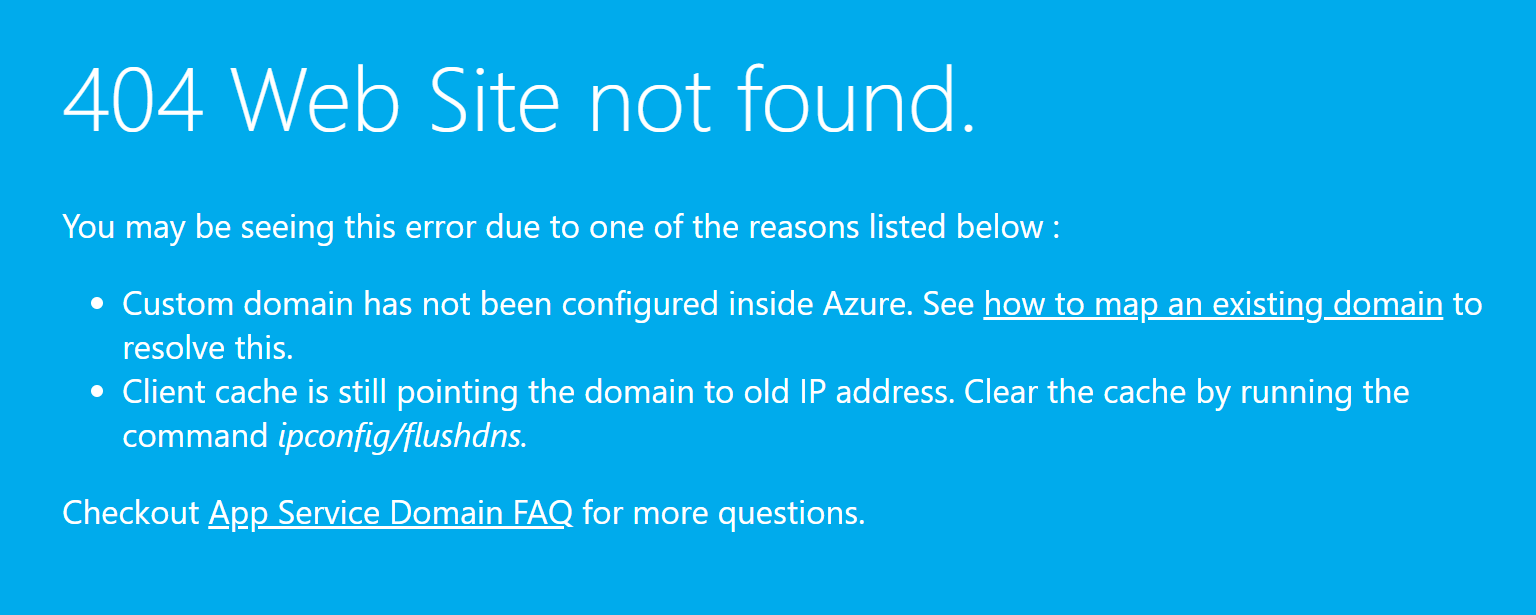 CNAMERecord is invalid when CNAME record is correctly added in Azure