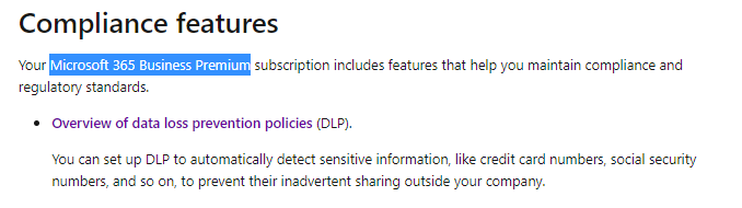 Clarification On The Data Loss Prevention Licensing Requirements 