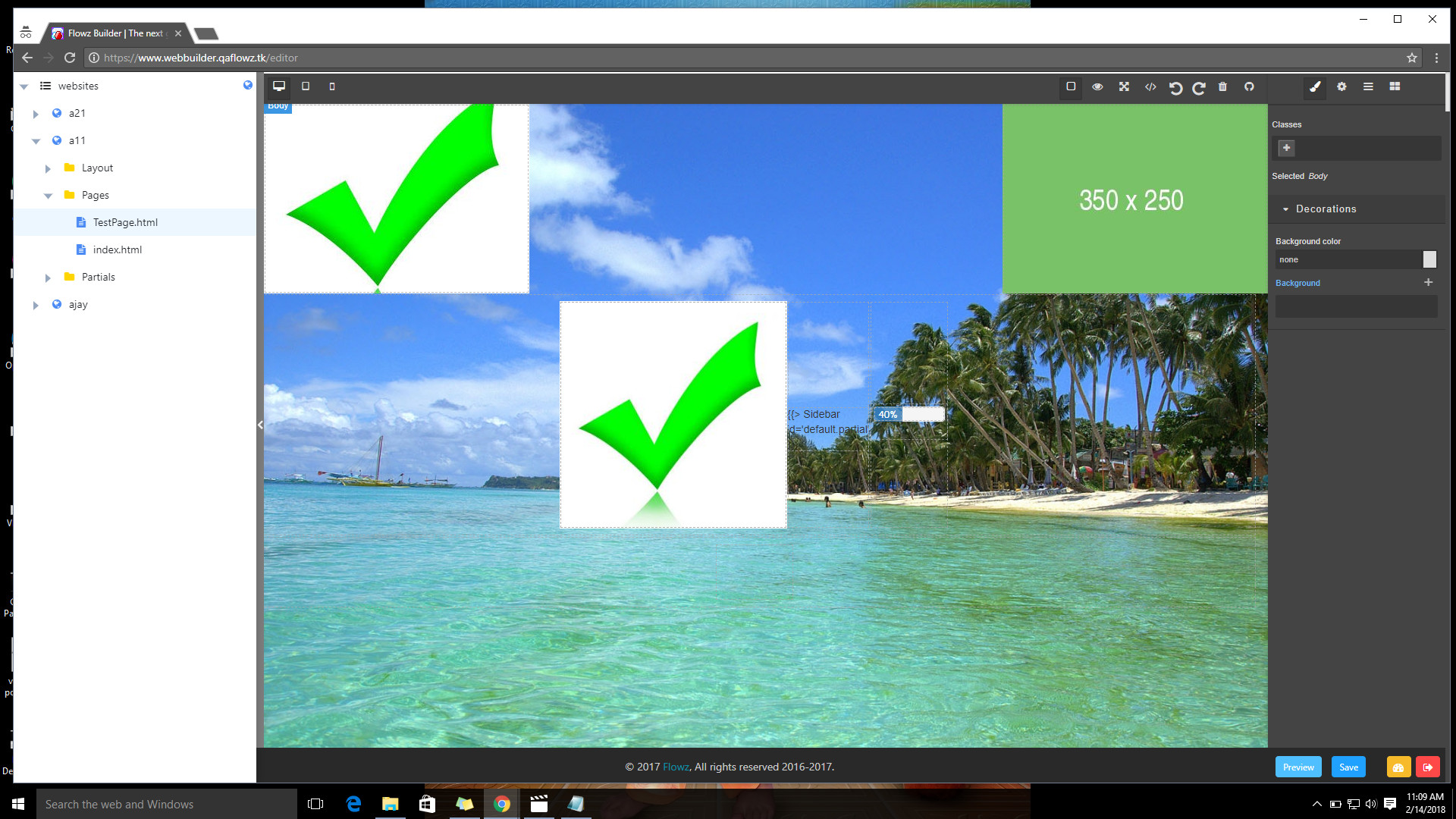 QA - Website builder - Pages - Page preview and its CSS are mismatched ...