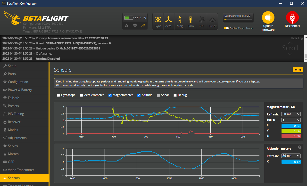 GEPRC_F722_AIO External barometer GEPM8Q not working after update to