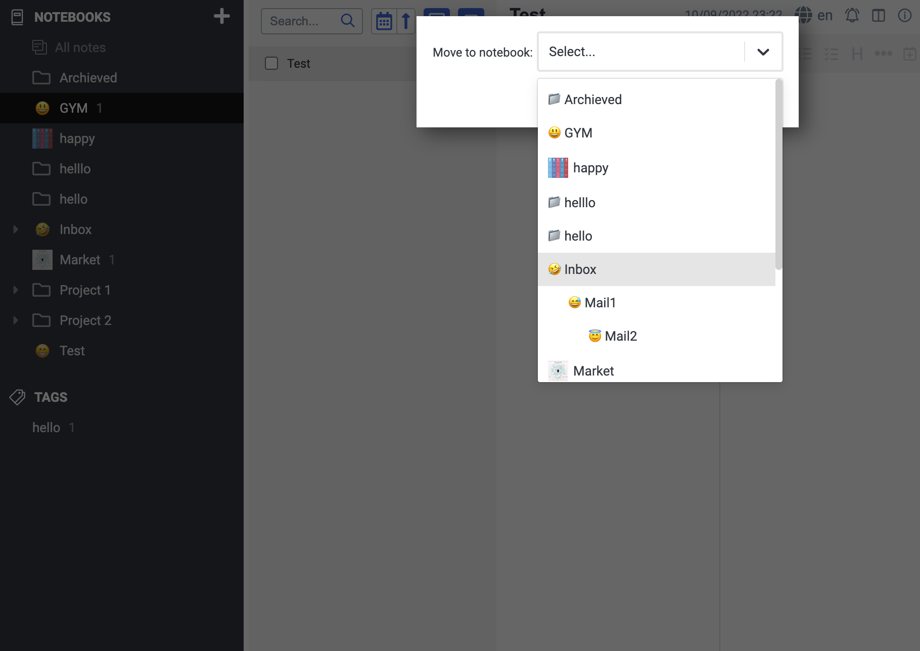 "Fixes 6292" for Notebook icon does not show in 'Move to Notebook