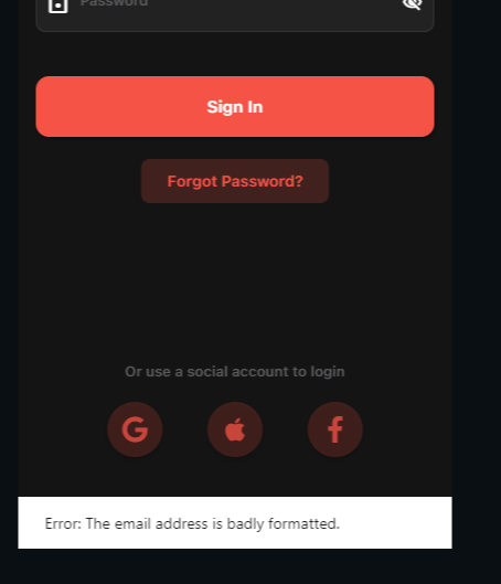 Reset password action with bottom sheet shows error underneath keyboard ...