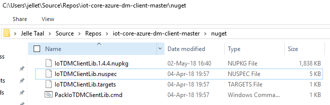 Install-Package : NU1101: Unable to find package IoTDMClientLib ...