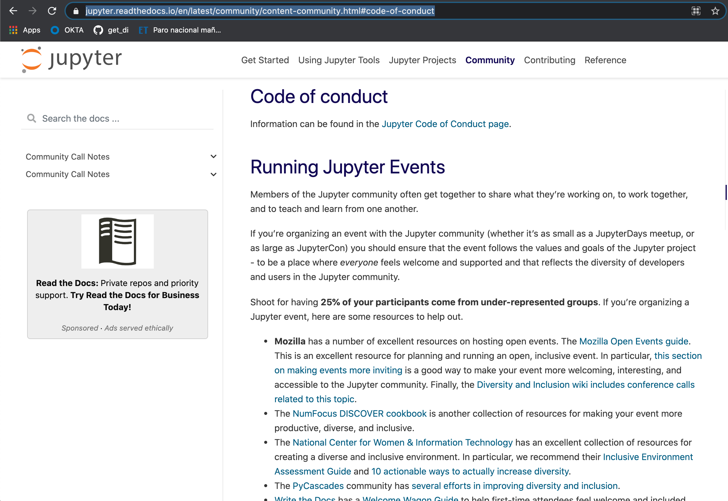 Create / Update code of conduct · Issue #18 · jupyter/jupyter ...