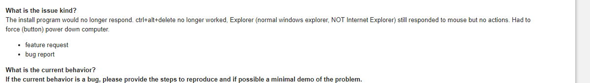 issue template not working issue 4001 gitextensions
