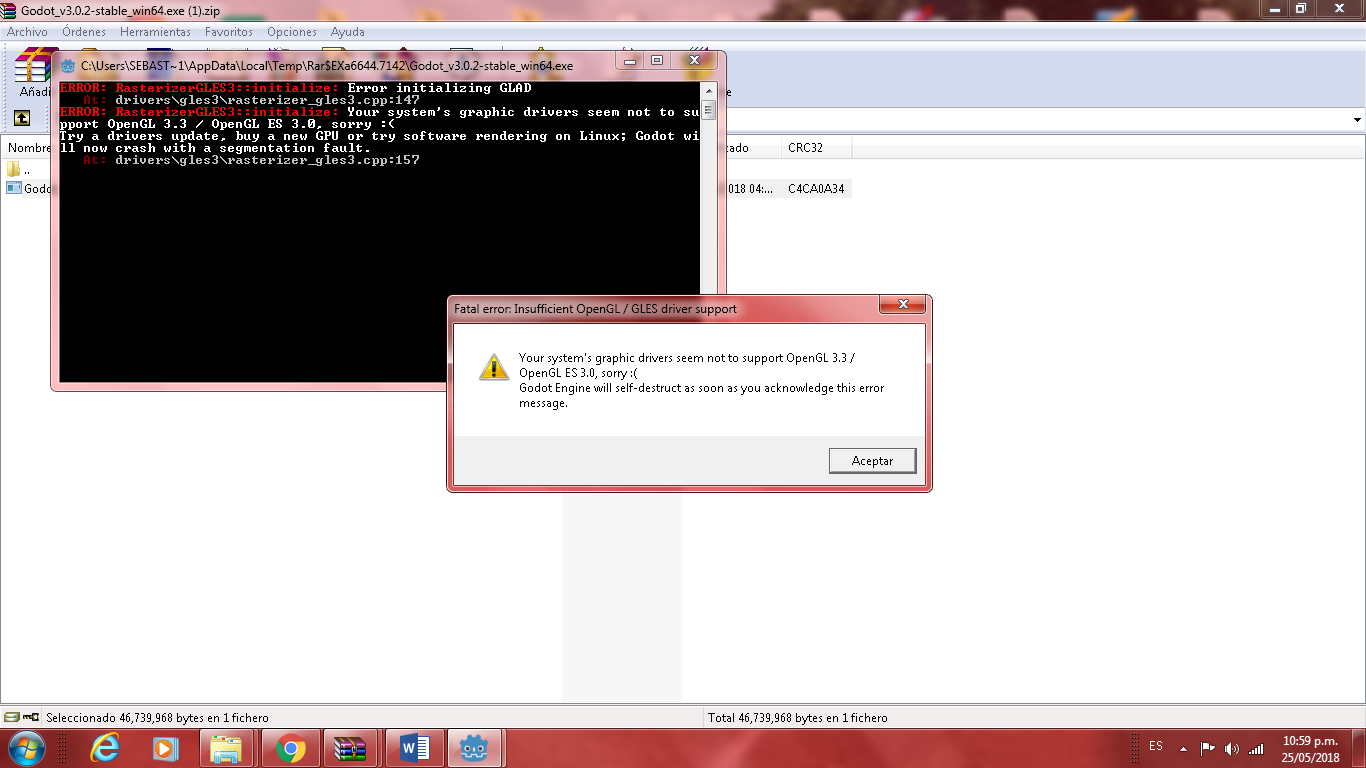 Intermittent Insufficient Opengl Gles Driver Support Error Causing Image