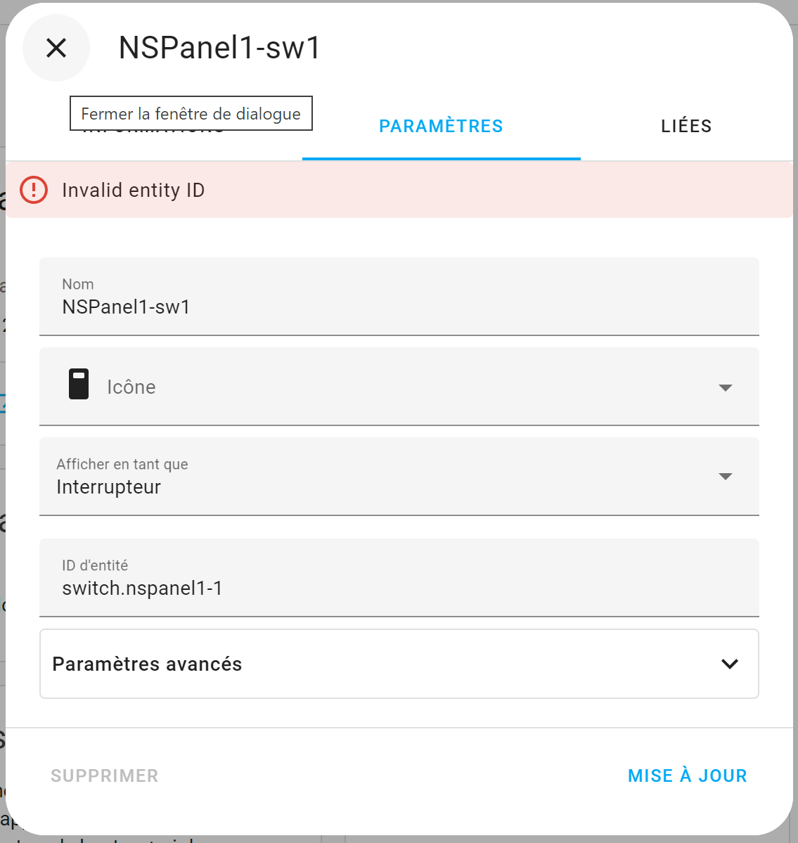 Unable to change entity id of nspanel switch issue 13892 home