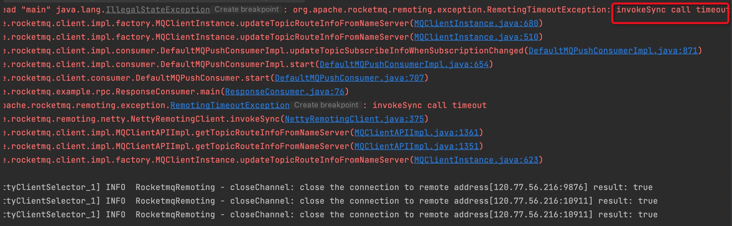Run request reply in the MAC os12 system, and the consumer will time ...