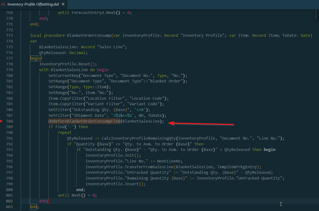 [Change Event or Create New] codeunit 99000854 "Inventory Profile ...