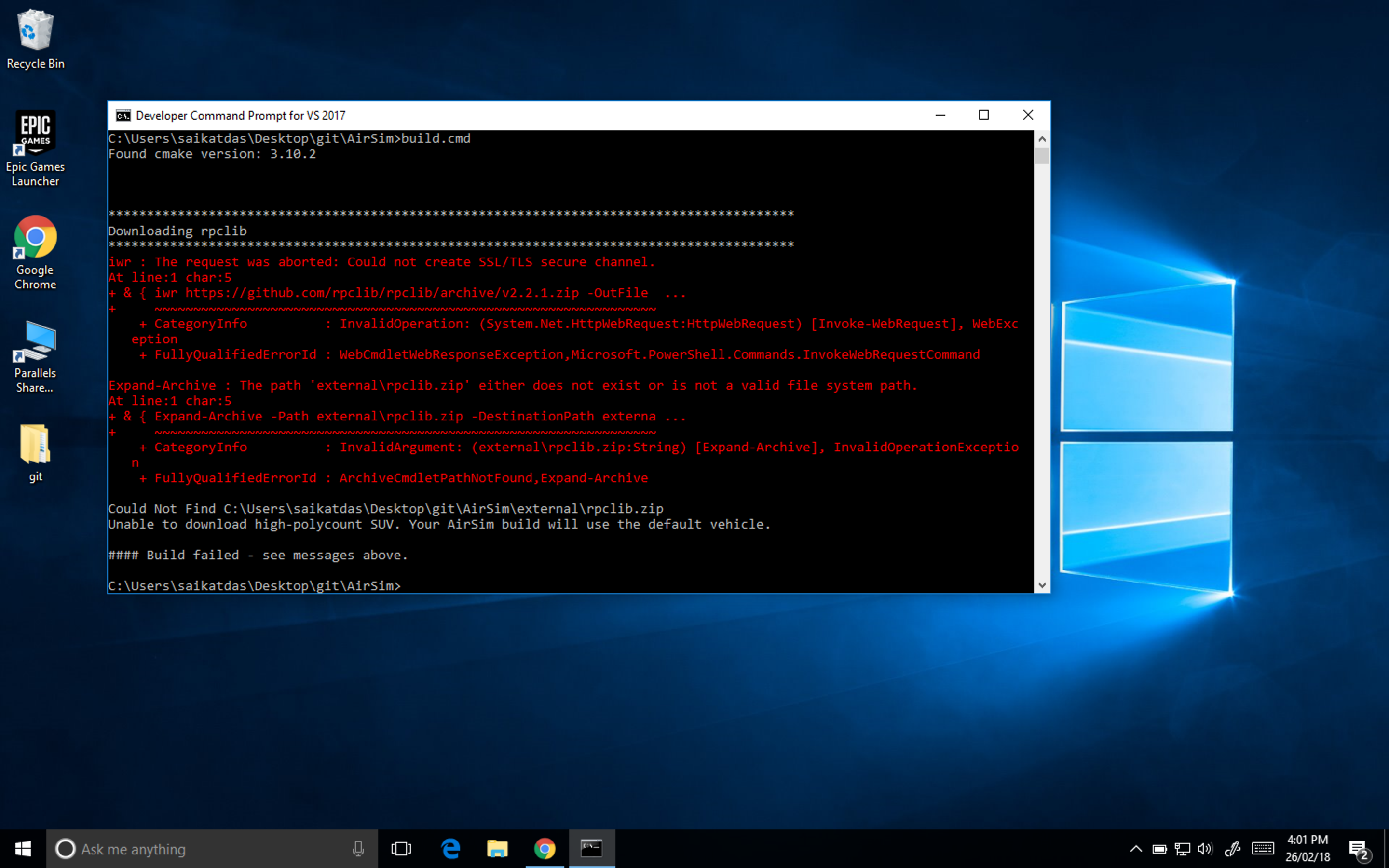 Build cmd issue issue 847 microsoft airsim github