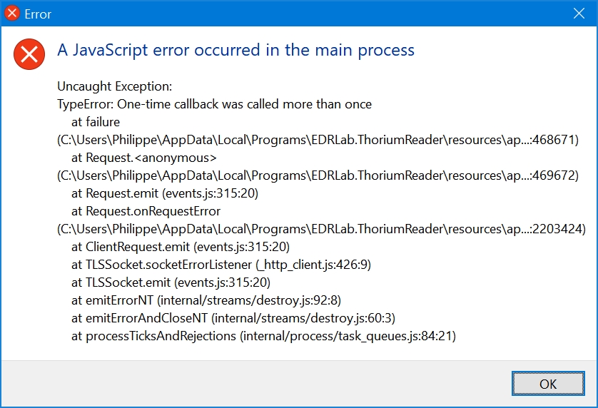 Error "callback was called more than once" · Issue 1327 · edrlab