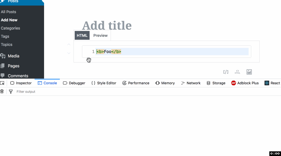 Preview button of Custom HTML block throws a console error · Issue ...