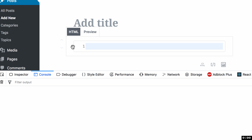 Preview button of Custom HTML block throws a console error · Issue ...