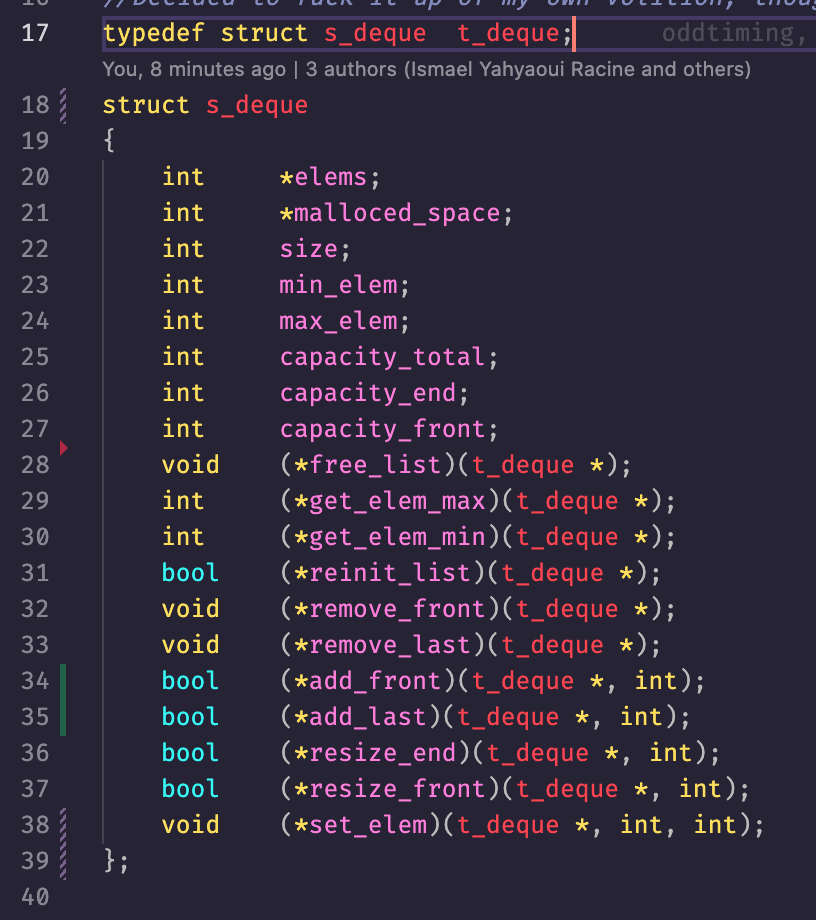 Function pointer error when return type is not standard and more than ...
