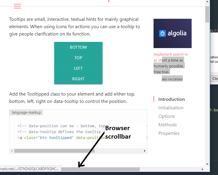Hovering on Tooltips and then resizing the browser screen cause ...